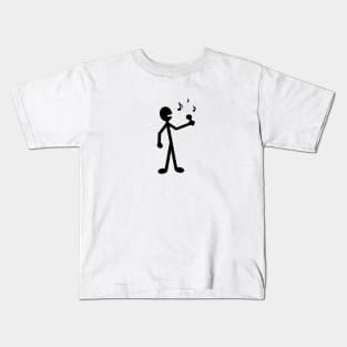 Singing Musician Stick Figure Kids T-Shirt